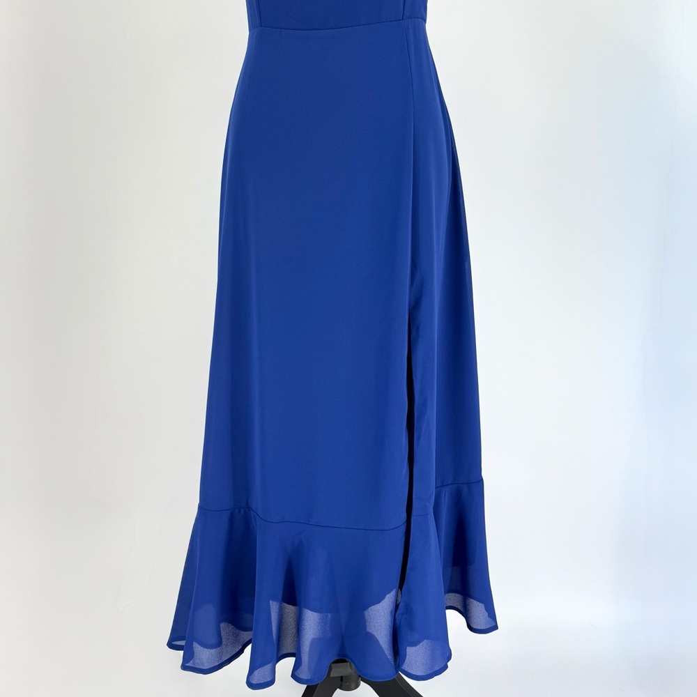 Lulus Summer Invite Tie-Strap Tiered Midi Dress, Royal Blue, Size M, NWT - Picture 9 of 13